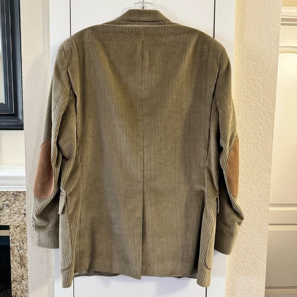 VINTAGE 70’s Orvis Safari Blazer Men’s Zambezi Corduroy Leather Patch Notch 40S - Picture 5 of 10